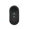 3 button silicone rubber remote key blank car key shell for fiat remote key fob blank case without logo(black)