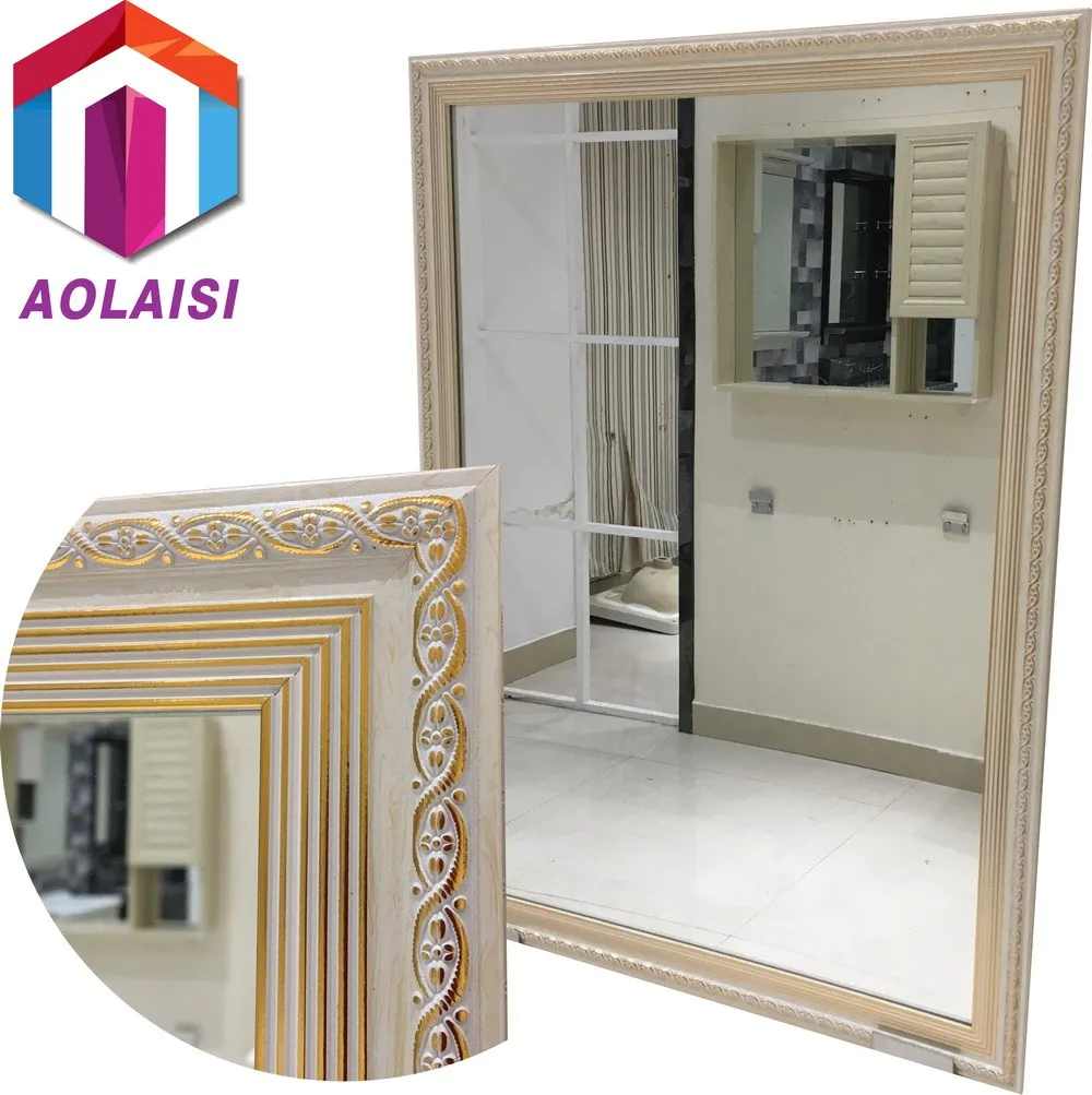 Pvc Framed Glass Mirror A8040 Buy Beveled Pvc Framed Bathroom Glass