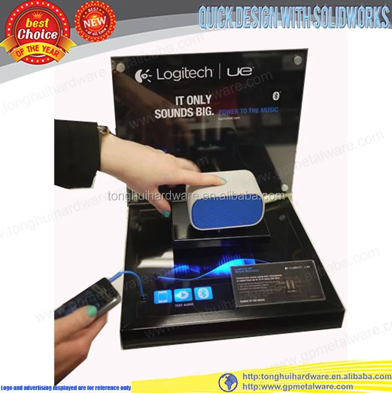 Counter top acrylic speaker display stand, View speaker display stand, Leading speaker display