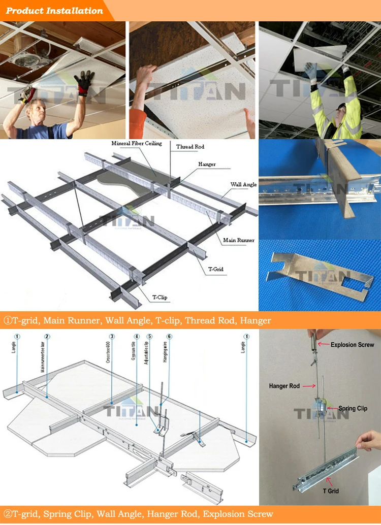 Mineral Fibre Suspended Ceiling Tiles Installing Drop Ceilings