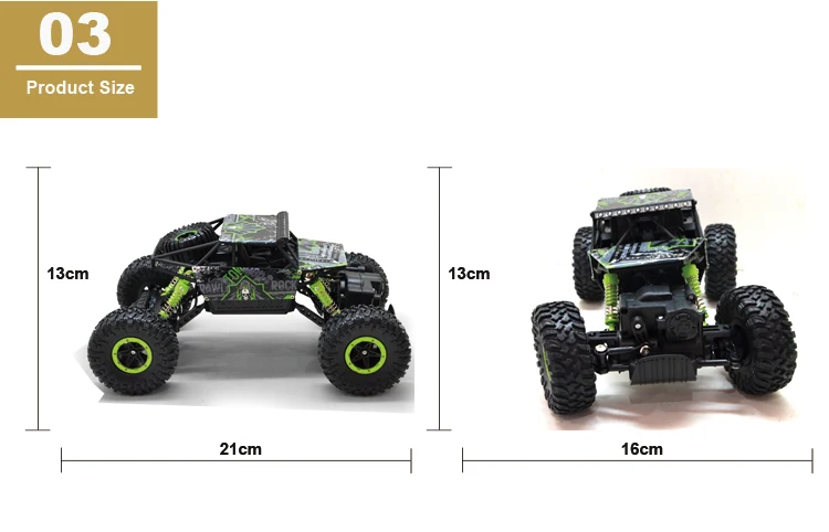 Newest toy 1:18 2.4G 4x4 rock crawler remote control rc car for sale