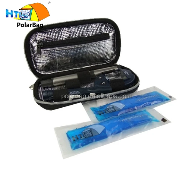 Dasing Enfriador de Insulina Estuche de Viaje Organizador de Medicamentos para la Diabetes Cooler Bag Impermeable y Forro de Aislamiento Azul Marino