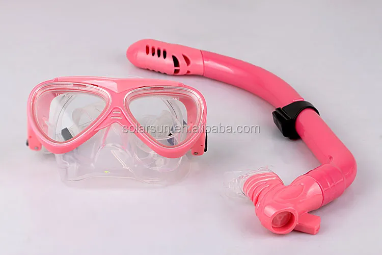 2018 Hot sell cheap fashion underwater scuba diving mask snorkel + diving flipper Combo wave snorkel set for kids children