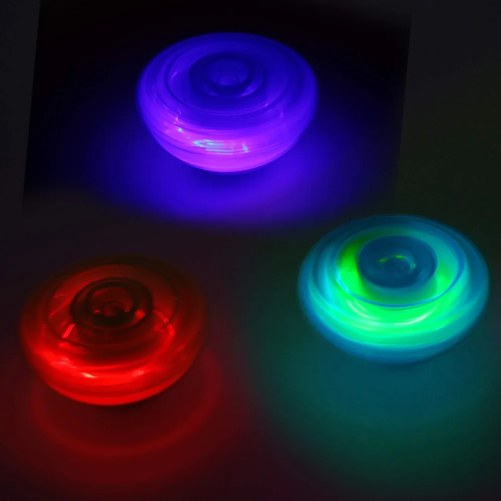 12-pack Led Light Up Flashing Ufo Spinning Tops With Gyroscope Novelty ...