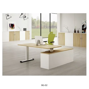 Wooden Commercial Office Furniture Modern Modular L Shape Height