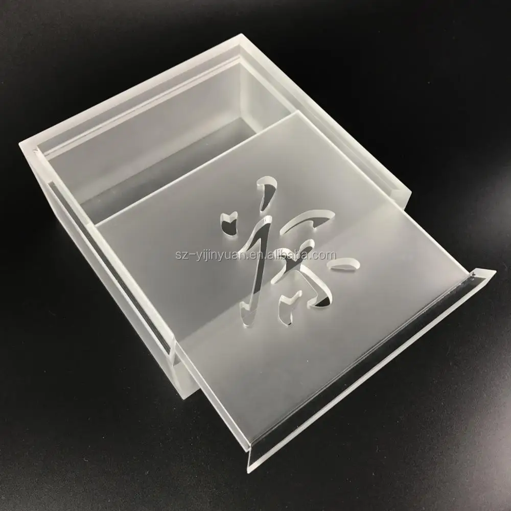 Useful handy acrylic tea cup and saucer box chinese tea gift box