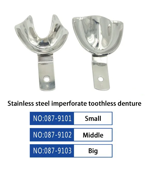 High Quality Professional Dental Metal Impression Trays Stainless Steel