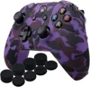 Purple Camo Silicone Cover Protective Skin Game Shell Case for control xbox one s x