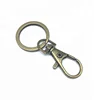 antique brass snap hok lobster clasp with a flat keyring