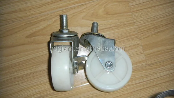 3 inch plastic swivel caster wheels with double brake