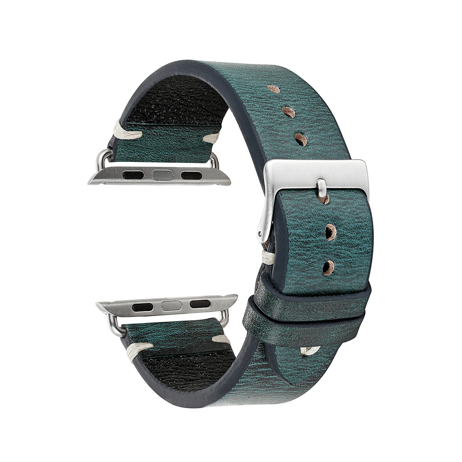 Vintage Handmade Leather Watch Strap Genuine Leather Buckle Wrist Watch