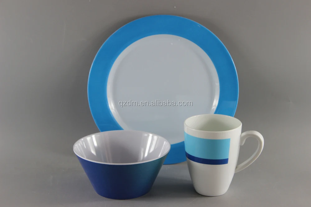 Blue Melamine Dinner Set,2015 Modern Design Dinner Set