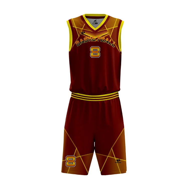 Basketball Jersey Maroon Color 