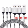 10 foot Braided Micro 5Pin Charge & Sync Cable charger cable data usb cable for iPhone 8 ios11
