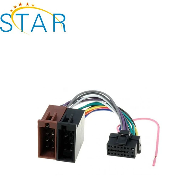 Alpine 16 Pines Arnés Cableado Iso Conector Adaptador Equipo Estéreo para Coche