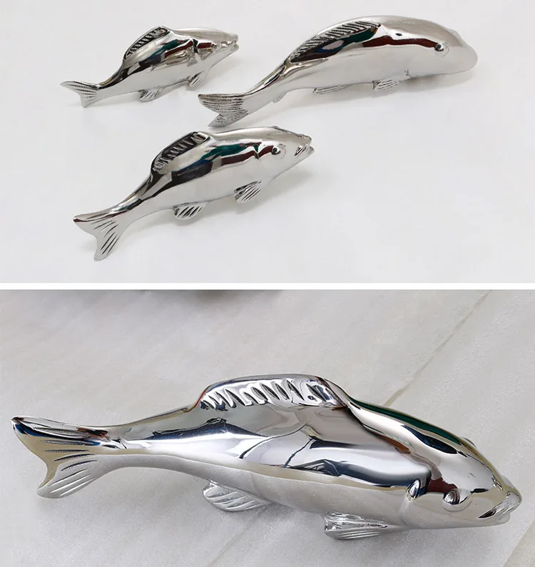 Hand 3d Life Size Abstract Stainless Steel Fish Metal Wall