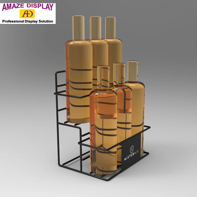 Coffee Syrup Display Rack Metal Wire Smoothie Syrup Stand Cafe Storage