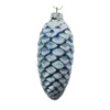 Electroplated glass pine cone for christmas decoration