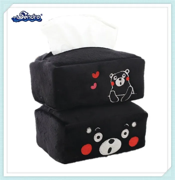 新奇动物形大象毛绒纸巾纸巾架为家庭