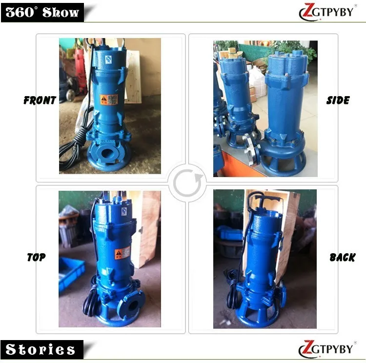 Centrifugal Cutting Blade Submersible Sewage Cutter Pump Sludge Sewage