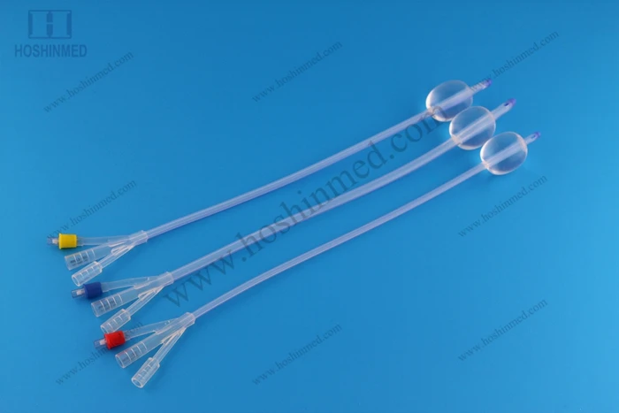 disposable 100% silicone foley catheter, 3 way f