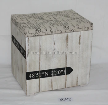 Shabby Chic Wooden Storage Box Gray Wooden Box Seat Bench Buy