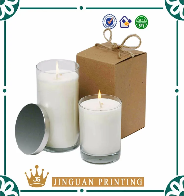 Custom Made Cardboard Packaging Paper Candle Round Gift Candle Box