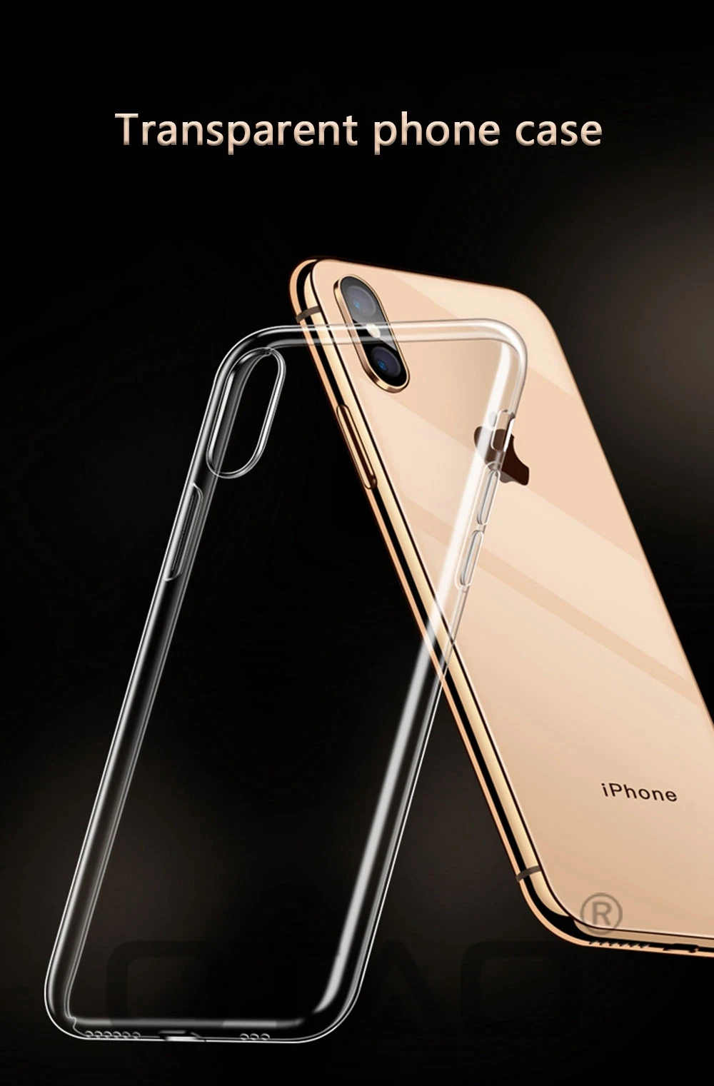 Free Shipping OTAO Ultra Thin Case For iphone  XS MAX XR Transparent mobile Phone Case For iPhone X 8 7 6 6s Plus Cover Coque
