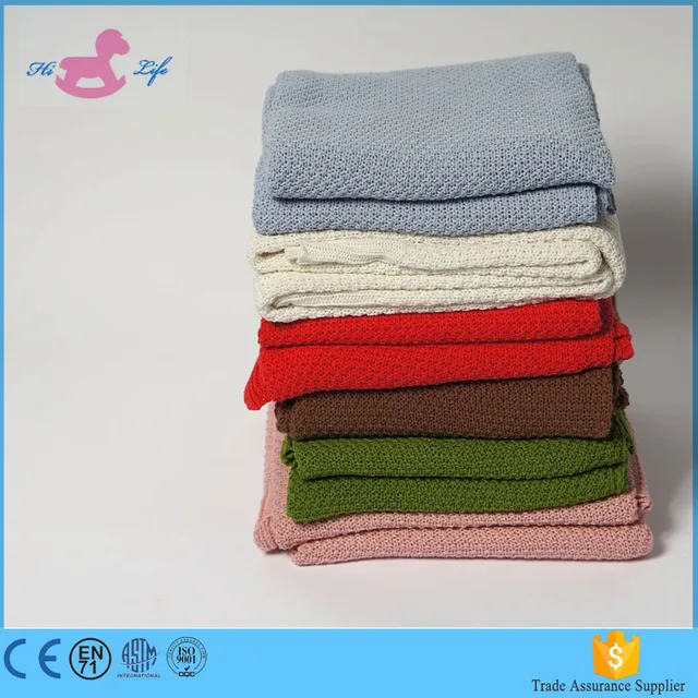 2017 quick easy baby knitted blanket of high quality