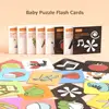 40PCS Toddler Learning Educational Jigsaw Cardboard Memory Flash Cards Baby Puzzle Cards
