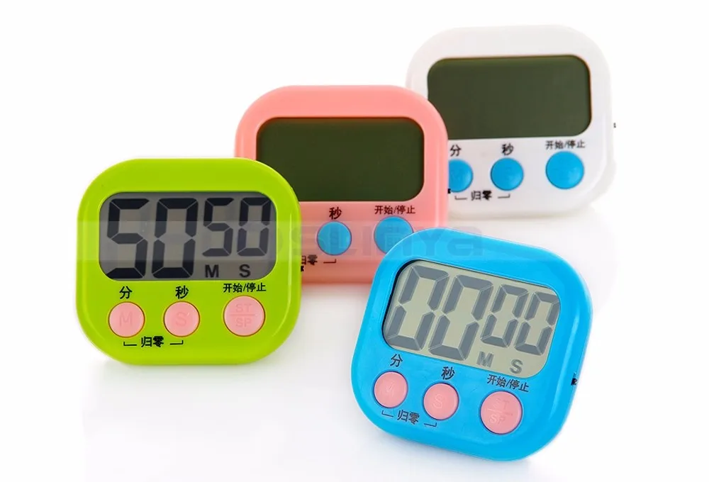 Mini Cooking Timer With Big Lcd Screen Aaa Battery Countdown 4 Color Digital Kitchen Timer Buy