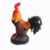 Cheap price polyresin rooster figurine garden decoration colorful rooster statue