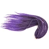 Purple color box crochet braiding hair synthetic afro twist braid for hair extension afro curly twist crochet braid hair