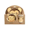 Eco-Friendly Organic Modern Malaysia PP Plastic Baby Feeding Bamboo Children Tableware