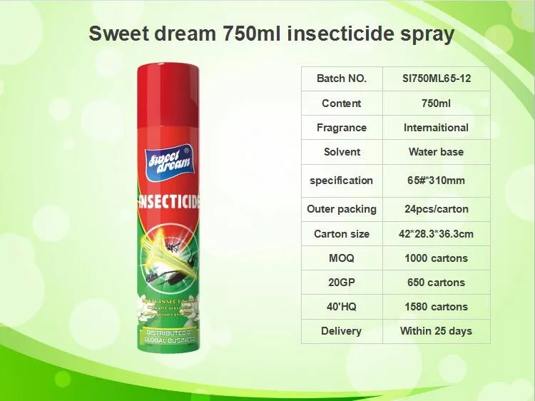 SWEET DREAM Insecticide spray , Aerosol insecticide spray chemical formula insecticide China supplier