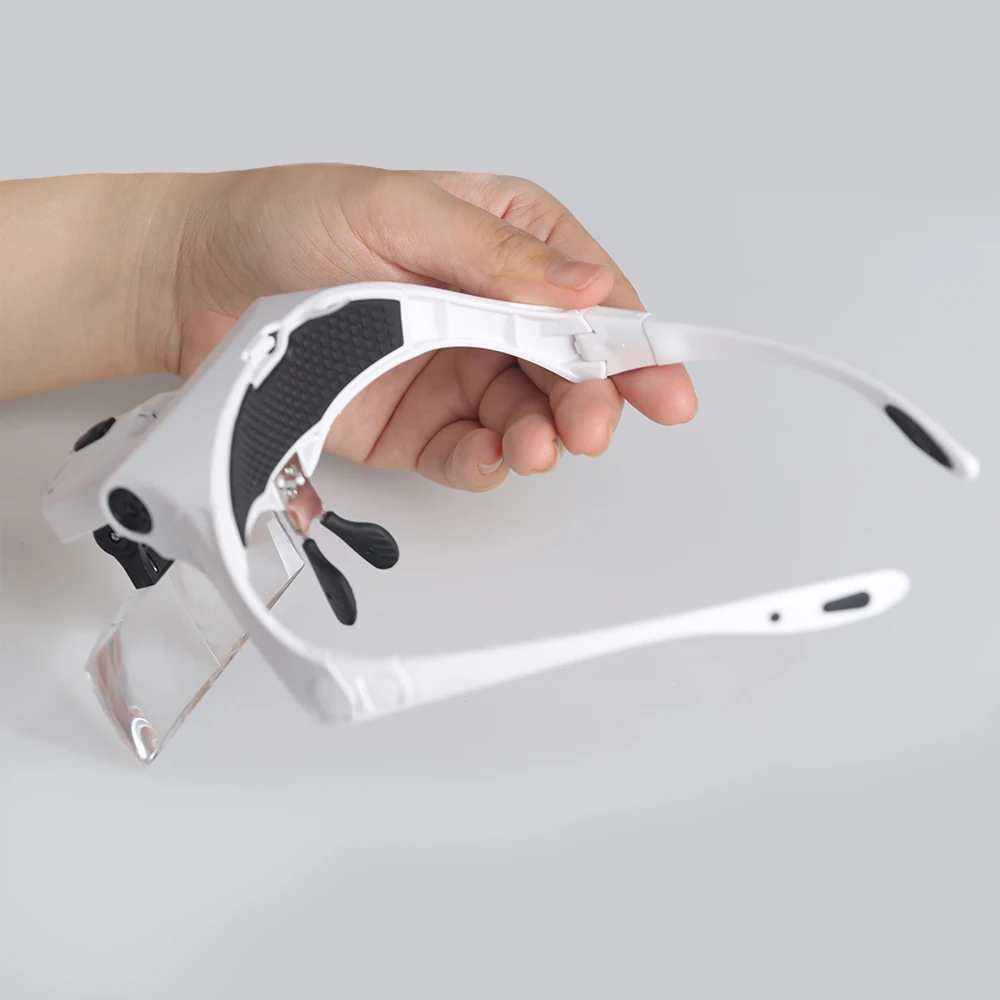 Bijia Bj9892b1 White Plastic Low Vision Hand Free Headwear Magnifier