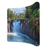 China manufacturer large aluminium frame C-shaped tension fabric display stand as backdrop