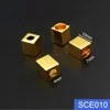 Swimwear square drawstring cord end toggles in gold