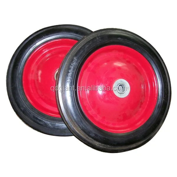 10"x1.75" solid rubber wheel for toy cart