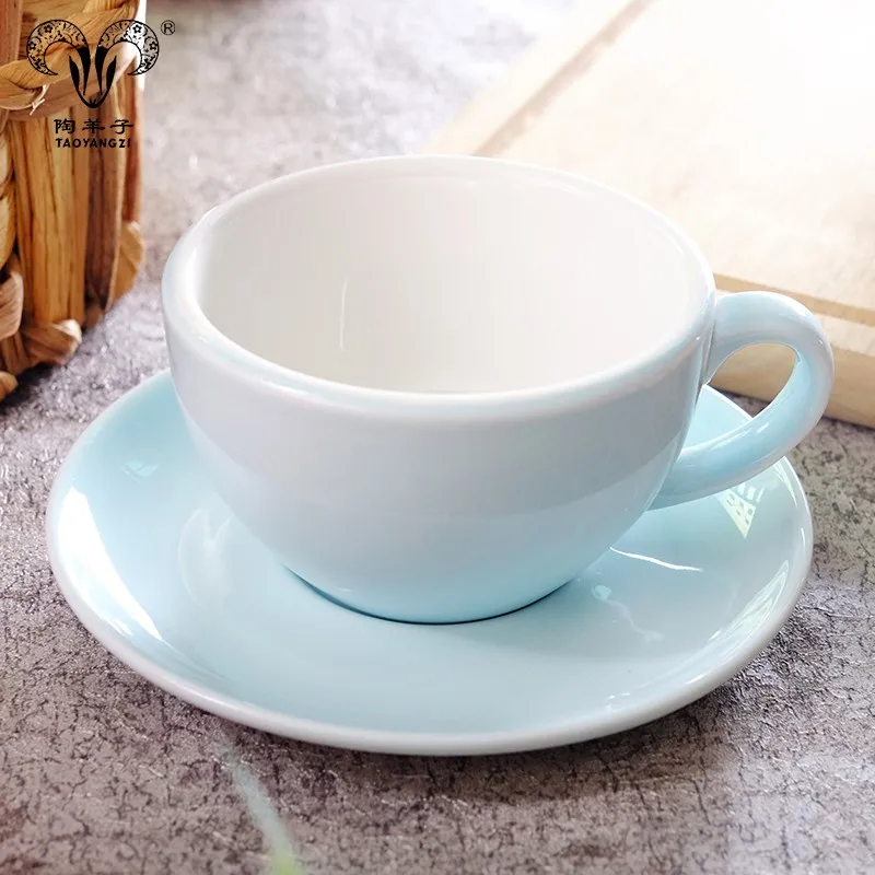 Custom Design Printed Ceramic Porcelain Espresso Cups With Saucers Sets