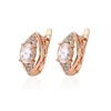 95609 Xuping cheap and fine women jewelry gemstone inset hoop earrings simply stylish jewelry