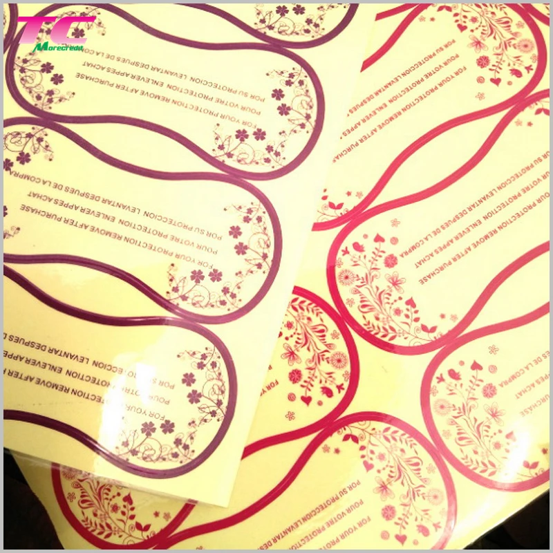 Wholesale Custom Logo Printed Clear Hygienic Stickers Swimwear Protection Hygiene Stickers For Underwear