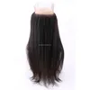 Popular hair style high quality no tangle 100% virgin remy low price straight ear to ear closure 360