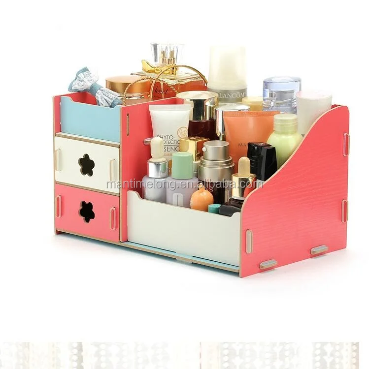 Diy Wood Cosmetic Storage Box Drawer Makeup Organizer , Buy Wood Makeup Organizer,Makeup Organizer Wood,Wood Cosmetic Box Product on Alibaba.com