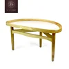 Customized irregularity modern simple style furniture wooden dining table for restaurant/cafe