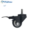Chinese products high quality 2'' black thread stem swivel caster wheel with brake