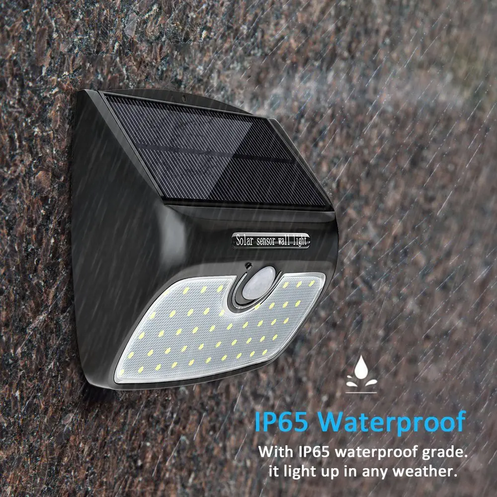 Solar Lights Outdoor,48 Led Super Bright Detachable Solar Panel 8.2ft