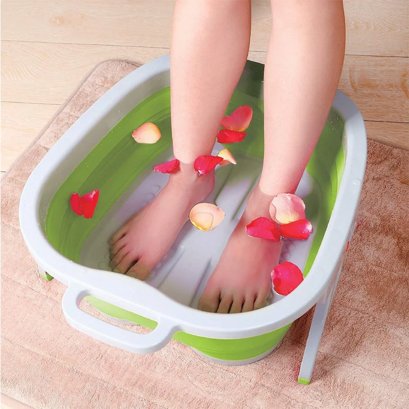 Portable Foot Bath Bucket For Adults,Messager Foldable Plastic Basin
