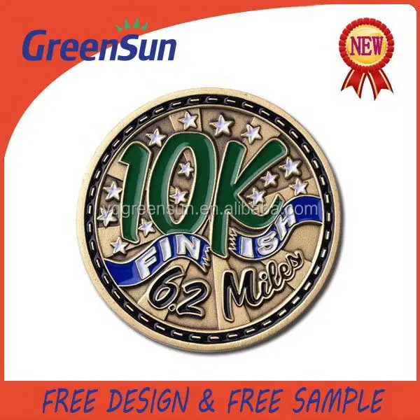 Hot sale high quality 3D antique gold plate custom design metal old coin