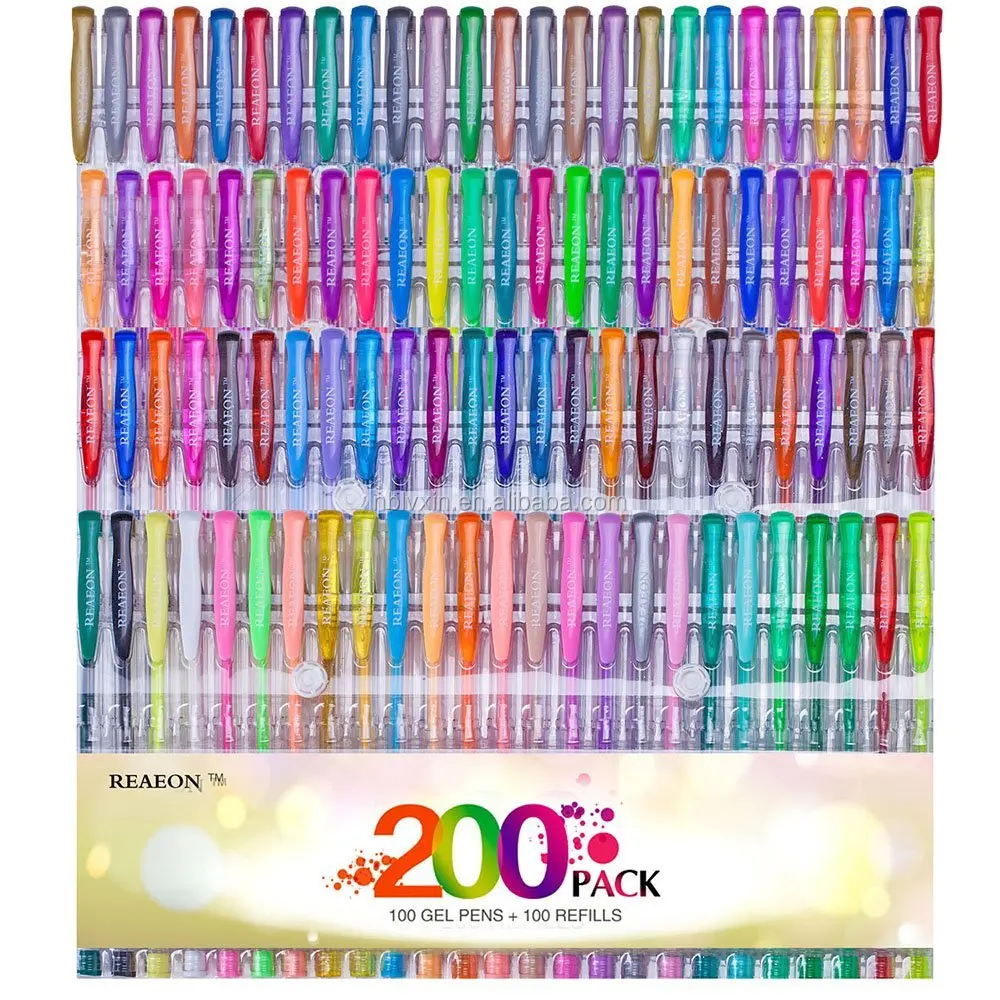 100 color gel pens